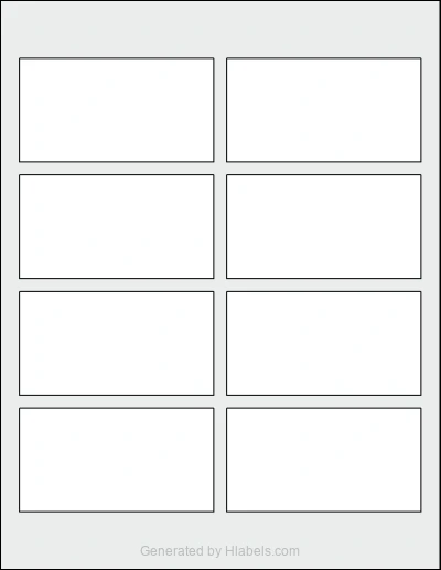 Avery® 64504 template with 8 rectangular 3.75 x 2 inch labels per sheet, on Letter-size adhesive blank label sheets.