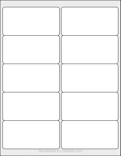 Avery® 6522 template with 10 rectangular 4 x 2 inch labels per sheet, on Letter-size adhesive blank label sheets.