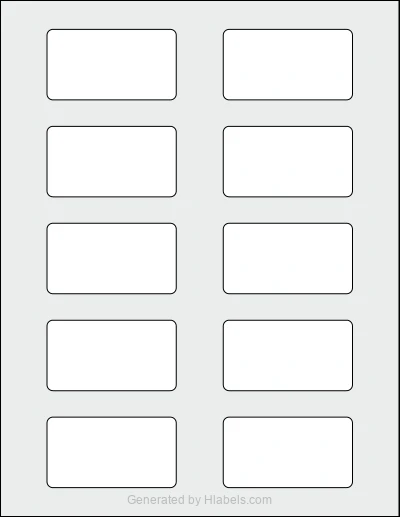 Avery® 69690 template with 10 rectangular 2.75 x 1.5 inch labels per sheet, on Letter-size adhesive blank label sheets.