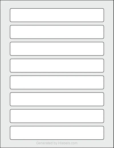 Avery® 69994 Template Avery® 69994 template with 8 rectangular 7 x 1 inch labels per sheet, on Letter-size adhesive blank label sheets.
