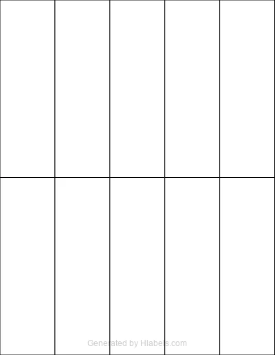 Avery® 76154 template with 10 rectangular 1.7 x 5.5 inch labels per sheet, on Letter-size adhesive blank label sheets.