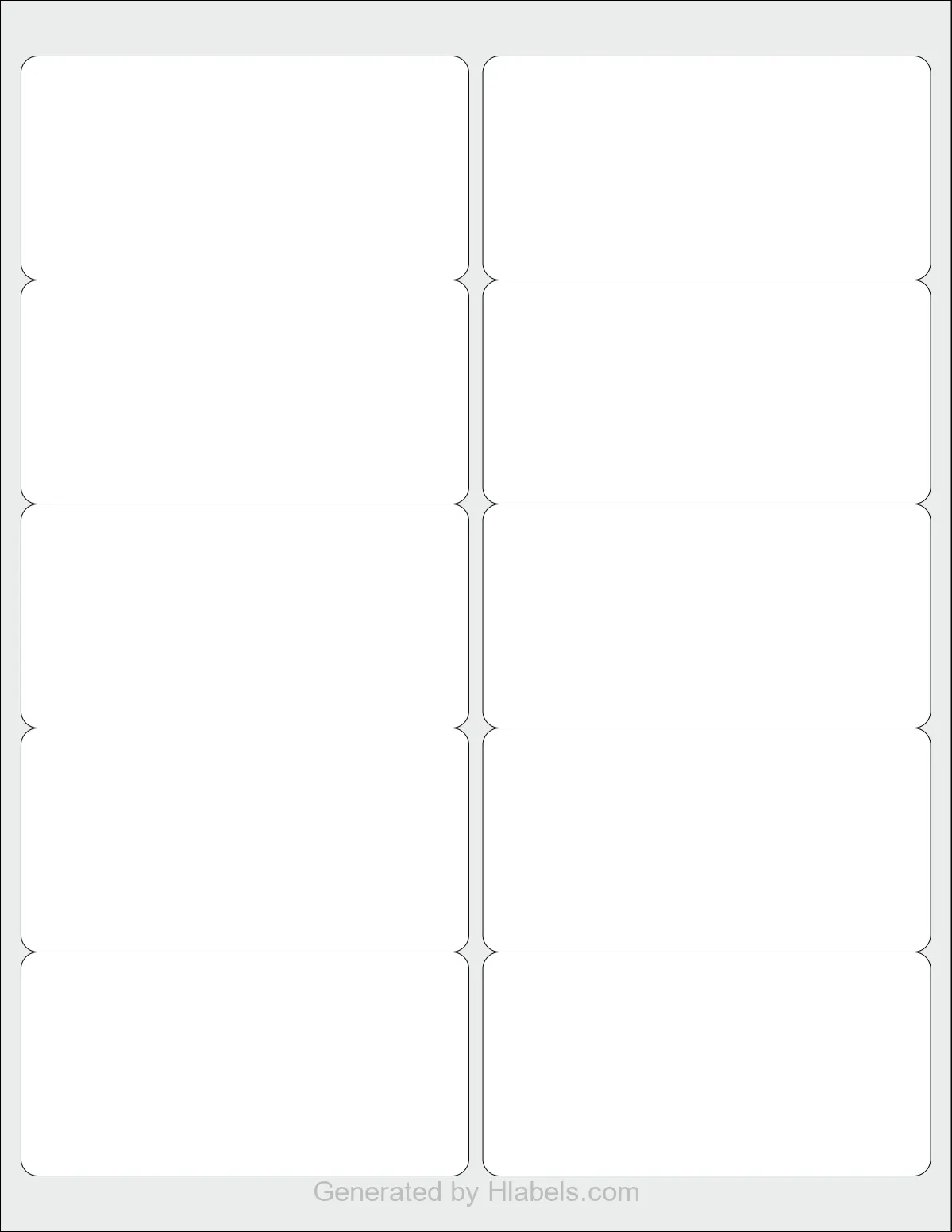 Avery® 7663 template with 10 rectangular 4 x 2 inch labels per sheet, on Letter-size adhesive blank label sheets.