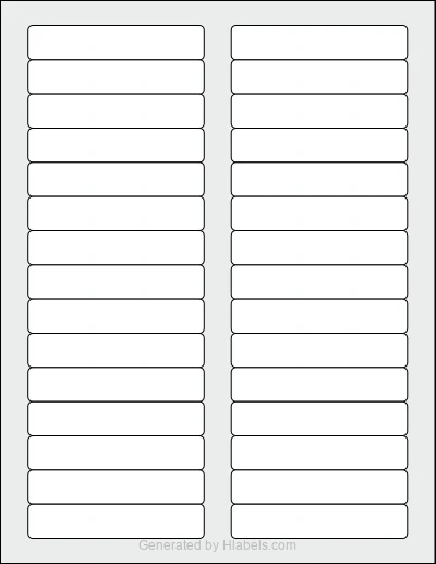 Avery® 8066 Template Avery® 8066 template with 30 rectangular 3.438 x 0.666 inch labels per sheet, on Letter-size adhesive blank label sheets.