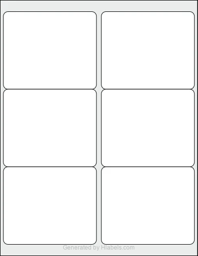 Avery® 8164 Template Avery® 8164 template with 6 rectangular 4 x 3.3333 inch labels per sheet, on Letter-size adhesive blank label sheets.