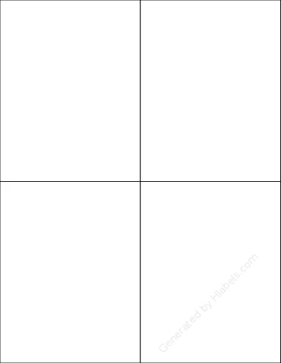 Avery® 8315 template with 4 rectangular 4.25 x 5.5 inch labels per sheet, on Letter-size adhesive blank label sheets.