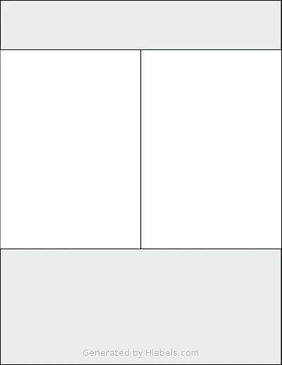 Avery® 8522 template with 2 rectangular 4.25 x 6 inch labels per sheet, on Letter-size adhesive blank label sheets.