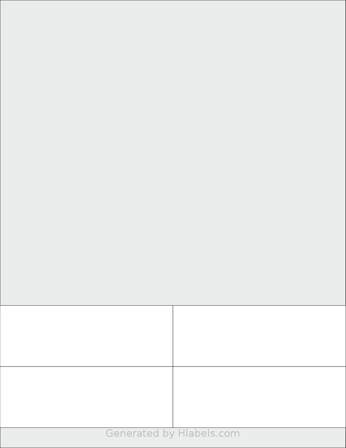 Avery® 8522B template with 4 rectangular 4.25 x 1.5 inch labels per sheet, on Letter-size adhesive blank label sheets.