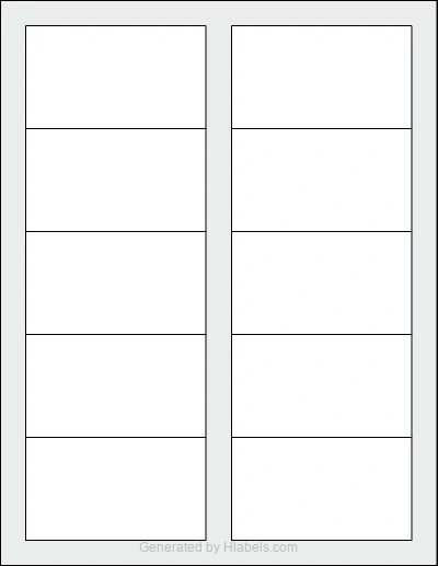 Avery® 8859 template with 10 rectangular 3.5 x 2 inch labels per sheet, on Letter-size adhesive blank label sheets.