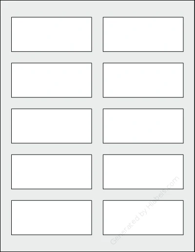 Avery® 94122 template with 10 rectangular 3.5 x 1.5 inch labels per sheet, on Letter-size adhesive blank label sheets.