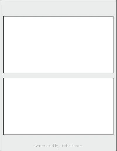 Avery® 95330 template with 2 rectangular 8 x 4.123 inch labels per sheet, on Letter-size adhesive blank label sheets.
