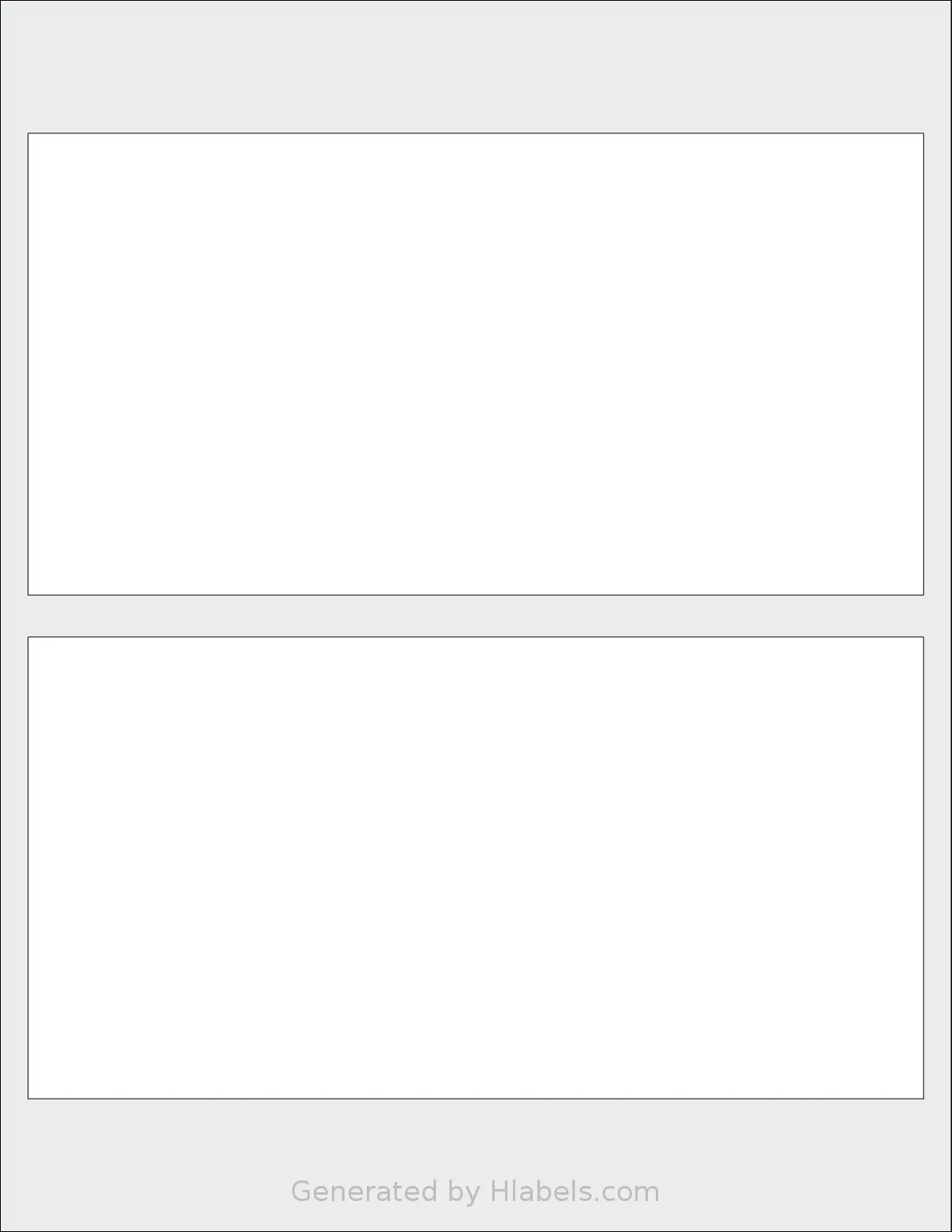 Avery® 95330 template with 2 rectangular 8 x 4.123 inch labels per sheet, on Letter-size adhesive blank label sheets.