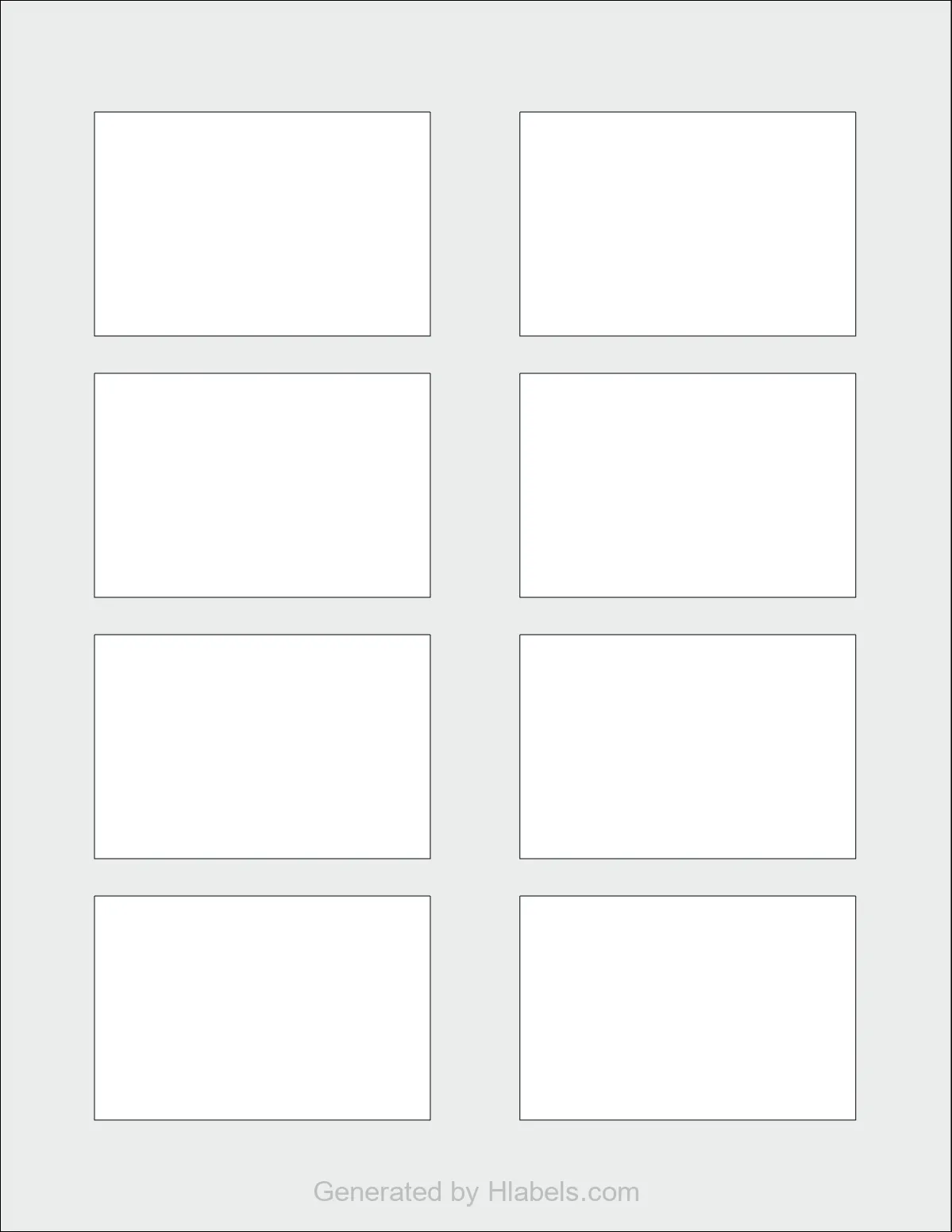 Avery Presta® 22890 template with 8 rectangular 3 x 2 inch labels per sheet, on Letter-size adhesive blank label sheets.