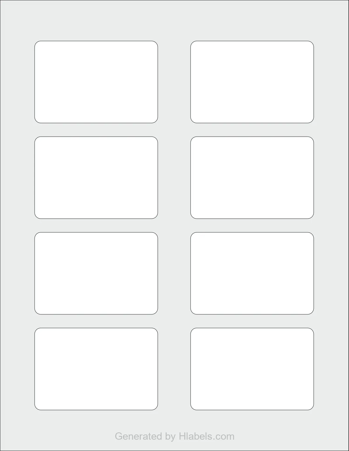 Avery Presta® 36559 template with 8 rectangular 3 x 2 inch labels per sheet, on Letter-size adhesive blank label sheets.