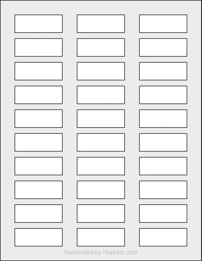 Avery Presta® 61524 Template Avery Presta® 61524 template with 30 rectangular 2 x 0.75 inch labels per sheet, on Letter-size adhesive blank label sheets.
