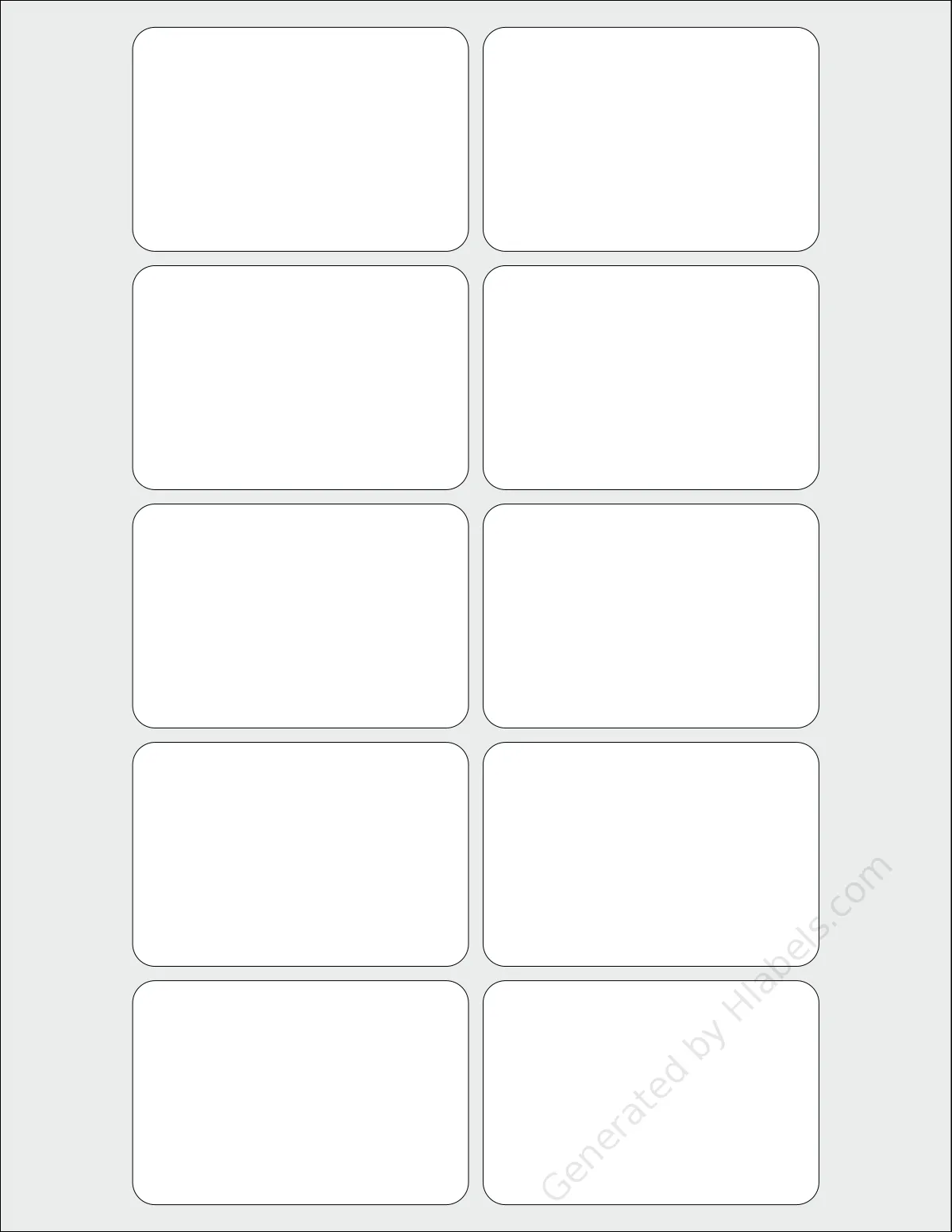 Avery Presta® 94092 template with 10 rectangular 3 x 2 inch labels per sheet, on Letter-size adhesive blank label sheets.