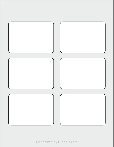 Avery Presta® 94212 template with 6 rectangular 3.375 x 2.333 inch labels per sheet, on Letter-size adhesive blank label sheets.