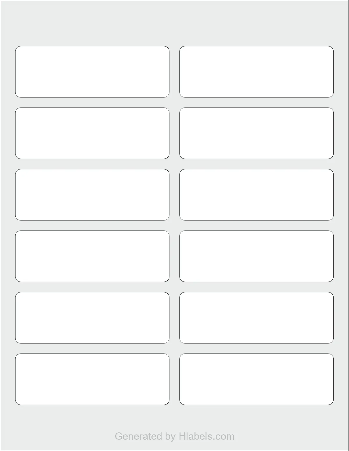 Avery Presta® 94228 template with 12 rectangular 3.75 x 1.25 inch labels per sheet, on Letter-size adhesive blank label sheets.