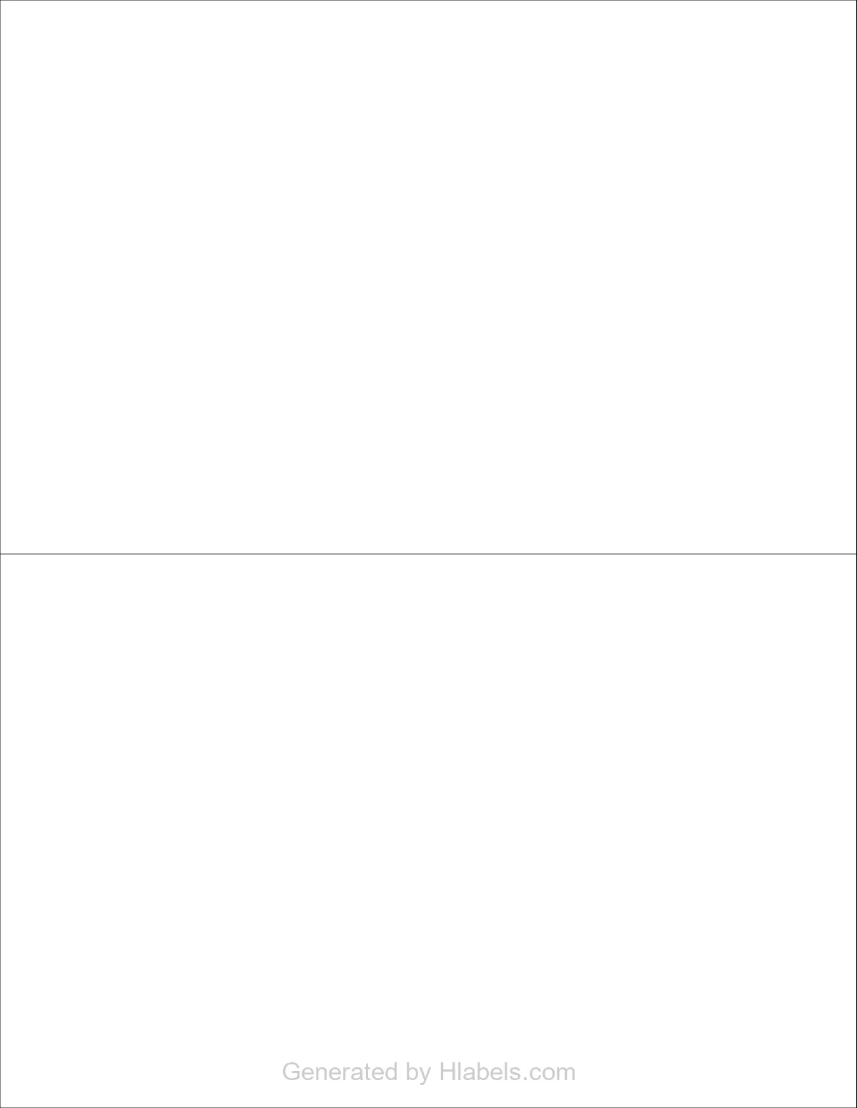 Avery Presta® 94229 template with 2 rectangular 8.5 x 5.5 inch labels per sheet, on Letter-size adhesive blank label sheets.