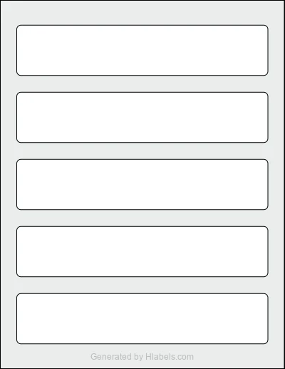 Avery Presta® 94231 Template Avery Presta® 94231 template with 5 rectangular 7.5 x 1.5 inch labels per sheet, on Letter-size adhesive blank label sheets.