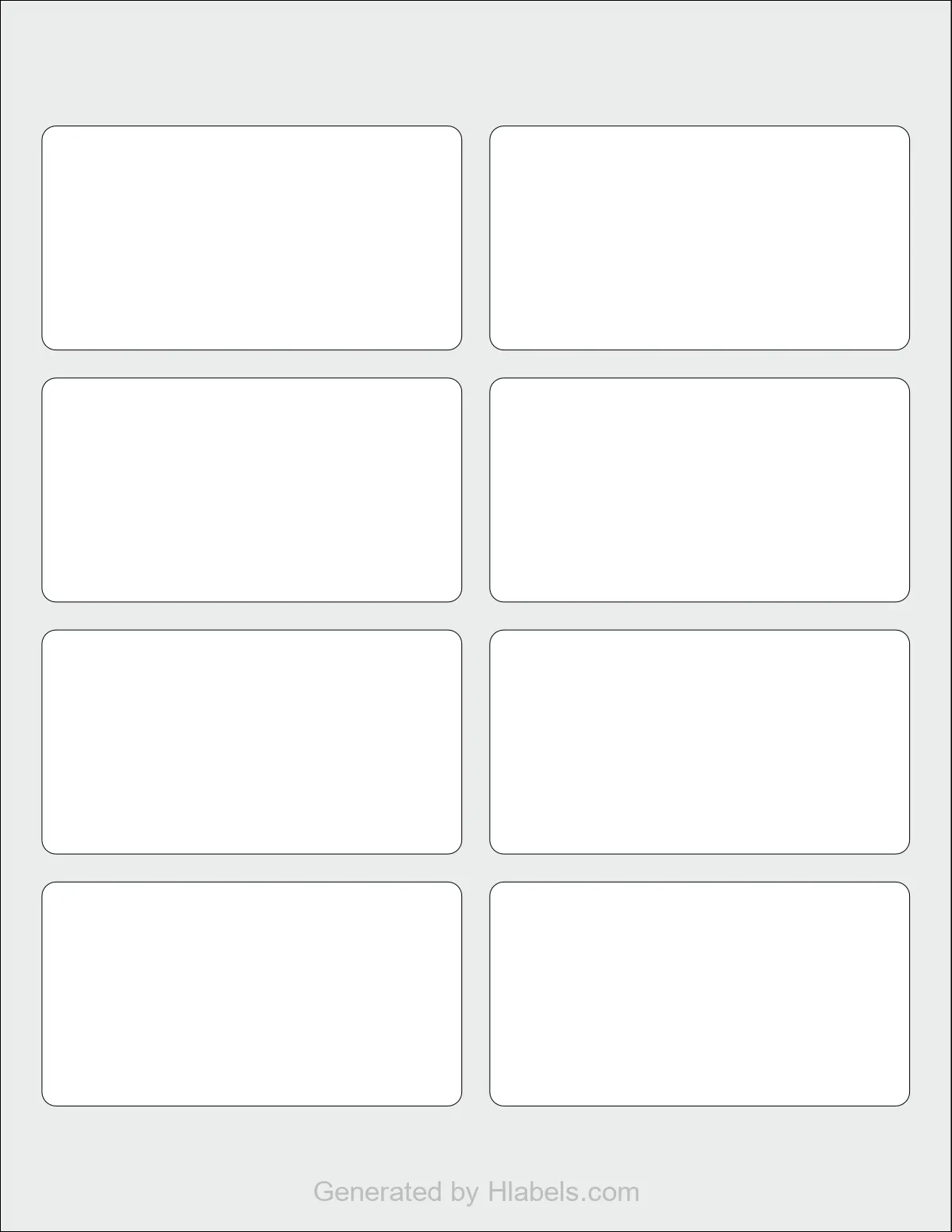 Avery Presta® 94240 template with 8 rectangular 3.75 x 2 inch labels per sheet, on Letter-size adhesive blank label sheets.