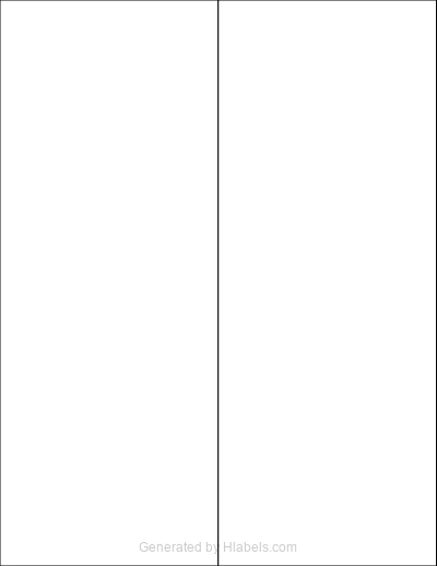 Avery Presta® 94266 template with 2 rectangular 4.25 x 11 inch labels per sheet, on Letter-size adhesive blank label sheets.