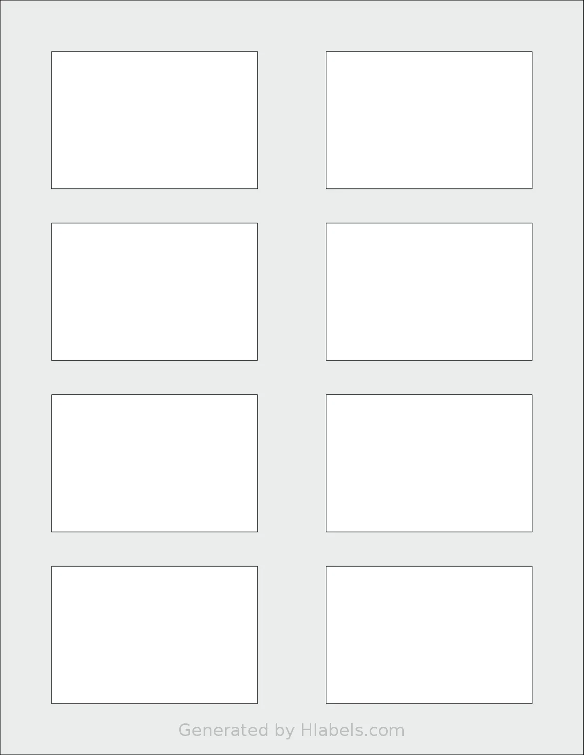 Avery Presta® 95270 template with 8 rectangular 3 x 2 inch labels per sheet, on Letter-size adhesive blank label sheets.