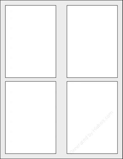 Avery Presta® 95273 template with 4 rectangular 3.5 x 5 inch labels per sheet, on Letter-size adhesive blank label sheets.