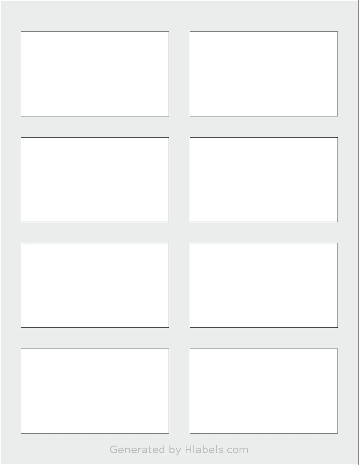 Avery Presta® 95322 template with 8 rectangular 3.5 x 2 inch labels per sheet, on Letter-size adhesive blank label sheets.