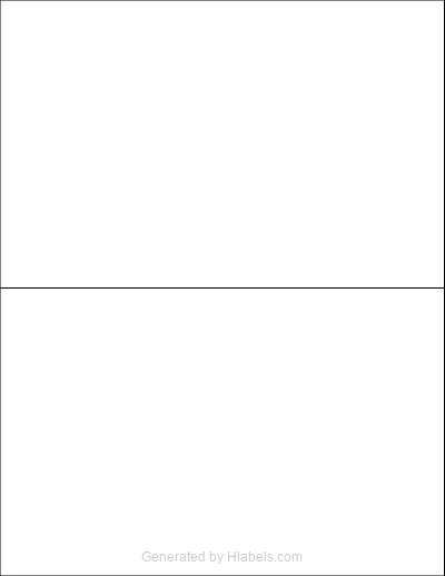 Avery Presta® 97194 template with 2 rectangular 8.5 x 5.5 inch labels per sheet, on Letter-size adhesive blank label sheets.