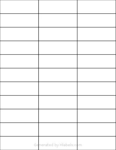 Blanklabels® EL-SL-33 template with 33 rectangular 2.83 x 1 inch labels per sheet, on Letter-size adhesive blank label sheets.