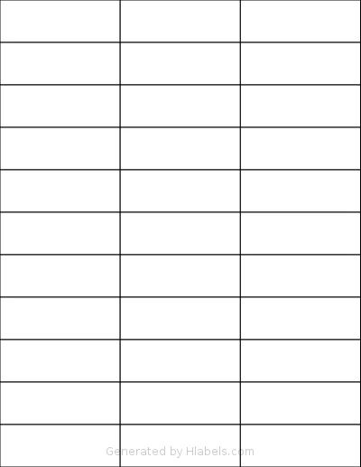 BusinessSource® BSN26131 template with 33 rectangular 2.8333 x 1 inch labels per sheet, on Letter-size adhesive blank label sheets.