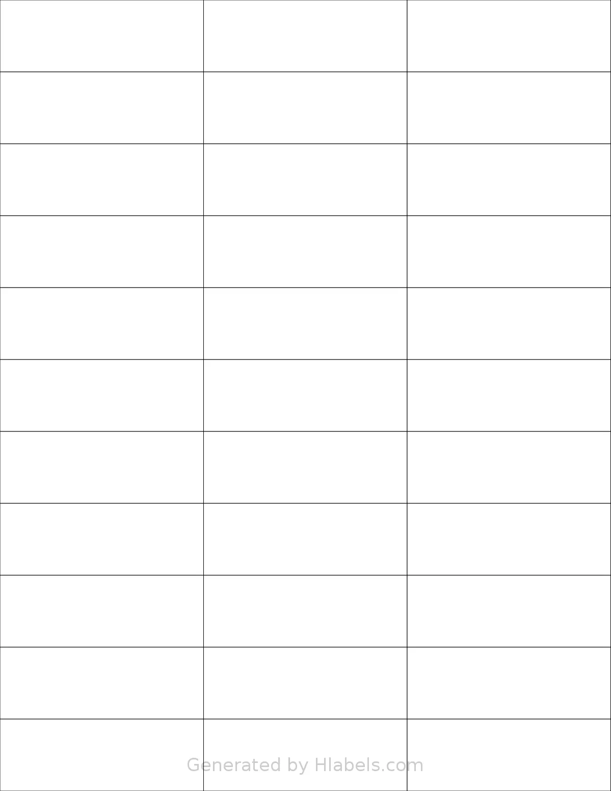BusinessSource® BSN26131 template with 33 rectangular 2.8333 x 1 inch labels per sheet, on Letter-size adhesive blank label sheets.