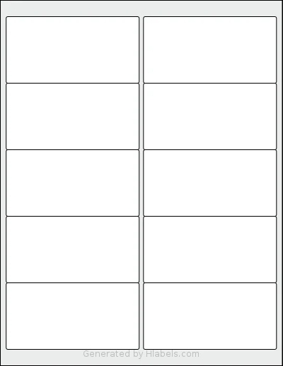 ChromaLabel® CAL04461 Template ChromaLabel® CAL04461 template with 10 rectangular 4 x 2 inch labels per sheet, on Letter-size adhesive blank label sheets.