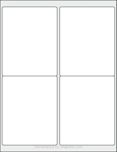 Dashleigh® 8380 Template Dashleigh® 8380 template with 4 rectangular 4 x 5 inch labels per sheet, on Letter-size adhesive blank label sheets.