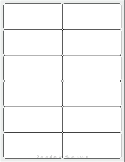 Dashleigh® 8391 Template Dashleigh® 8391 template with 12 rectangular 4 x 1.75 inch labels per sheet, on Letter-size adhesive blank label sheets.