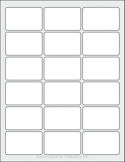 Dashleigh® 8401 Template Dashleigh® 8401 template with 18 rectangular 2.5 x 1.563 inch labels per sheet, on Letter-size adhesive blank label sheets.