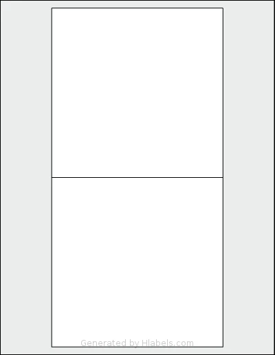 Dashleigh® 8402 Template Dashleigh® 8402 template with 2 rectangular 5.3 x 5.25 inch labels per sheet, on Letter-size adhesive blank label sheets.