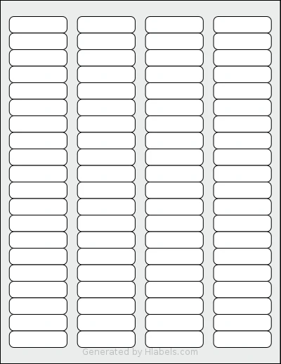 Demco® W14218040 Template Demco® W14218040 template with 80 rectangular 1.75 x 0.5 inch labels per sheet, on Letter-size adhesive blank label sheets.