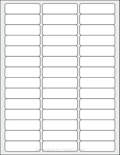 Demco® W14942280 Template Demco® W14942280 template with 42 rectangular 2.5 x 0.75 inch labels per sheet, on Letter-size adhesive blank label sheets.