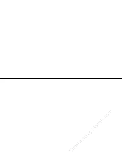 Everstix® 02100MWR template with 2 rectangular 8.5 x 5.5 inch labels per sheet, on Letter-size adhesive blank label sheets.