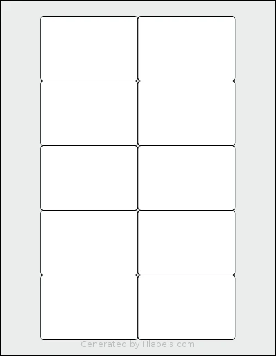 Gemsroyal® G1023 Template Gemsroyal® G1023 template with 10 rectangular 3 x 2 inch labels per sheet, on Letter-size adhesive blank label sheets.