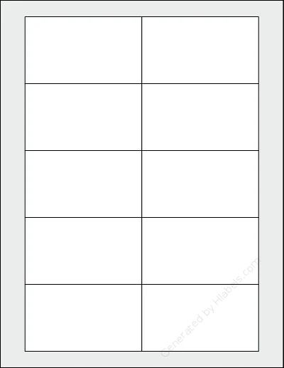 LabelOutfitters® 600067 template with 10 rectangular 3.5 x 2 inch labels per sheet, on Letter-size adhesive blank label sheets.