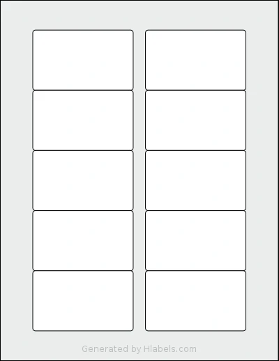 LabelOutfitters® VHS-Face template with 10 rectangular 3.0625 x 1.833 inch labels per sheet, on Letter-size adhesive blank label sheets.