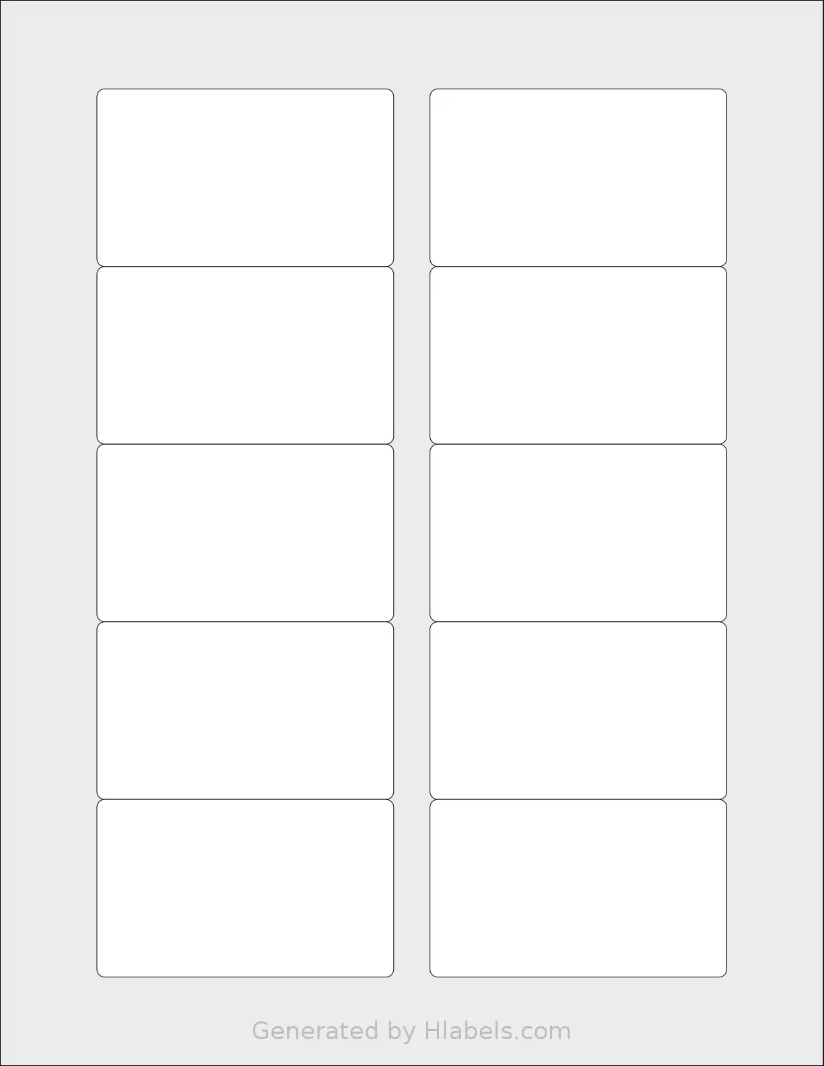 LabelOutfitters® VHS-Face template with 10 rectangular 3.0625 x 1.833 inch labels per sheet, on Letter-size adhesive blank label sheets.
