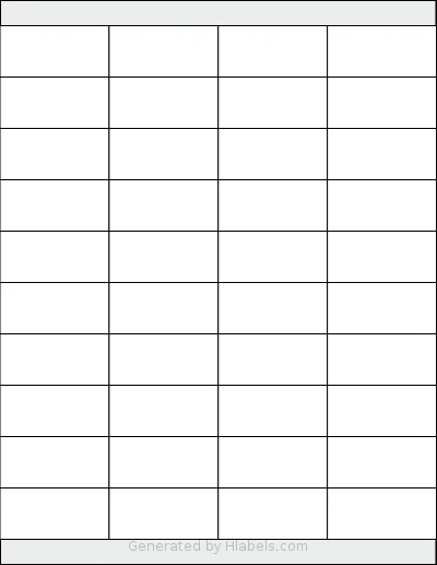Labelsbythesheet® 0273 template with 40 rectangular 2.125 x 1 inch labels per sheet, on Letter-size adhesive blank label sheets.