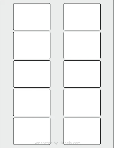Labelsbythesheet® 0402 template with 10 rectangular 2.75 x 2 inch labels per sheet, on Letter-size adhesive blank label sheets.