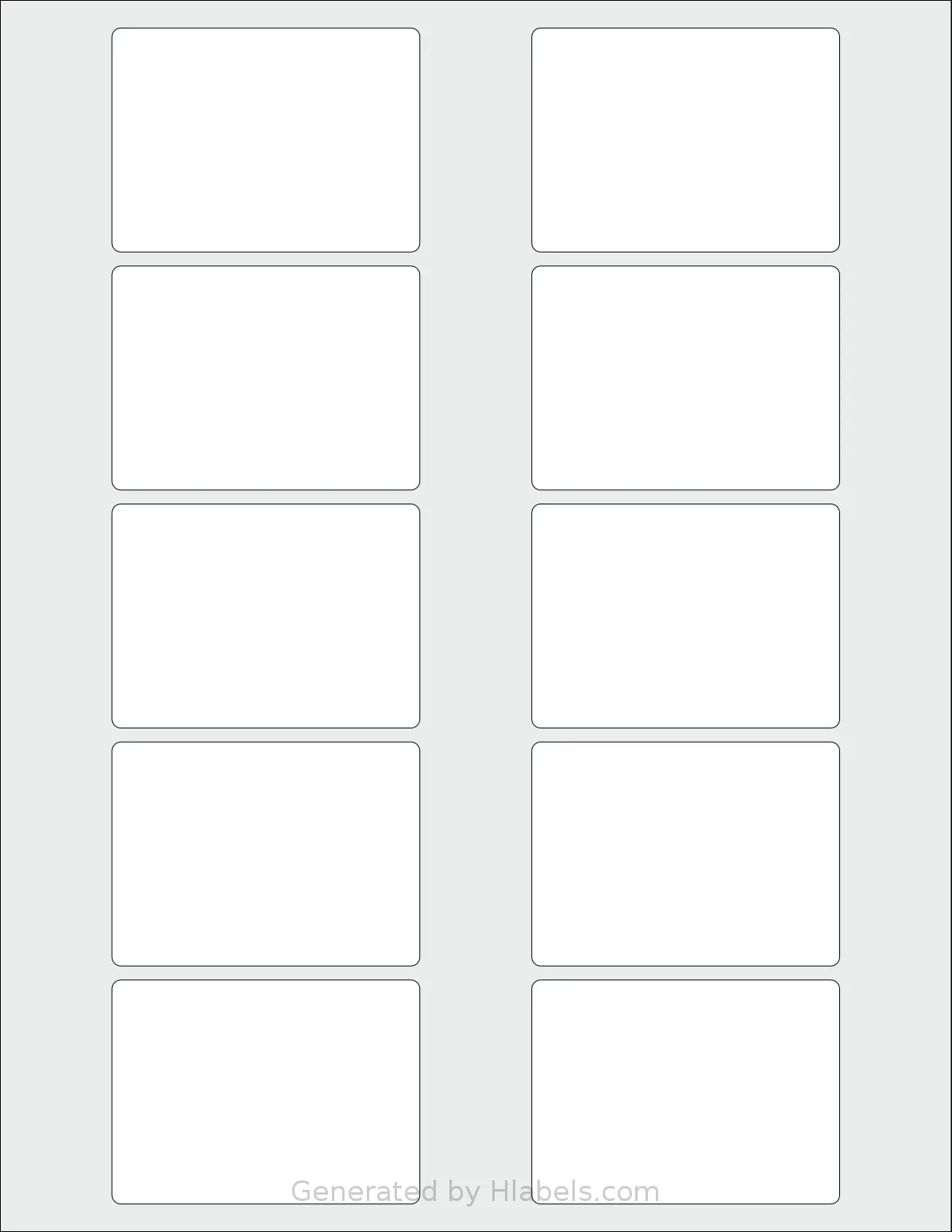Labelsbythesheet® 0402 template with 10 rectangular 2.75 x 2 inch labels per sheet, on Letter-size adhesive blank label sheets.