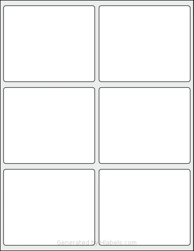 Labelsbythesheet® 0471 Template Labelsbythesheet® 0471 template with 6 rectangular 4 x 3.33 inch labels per sheet, on Letter-size adhesive blank label sheets.