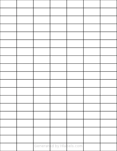 Labelsbythesheet® 0793 template with 133 rectangular 1.214 x 0.579 inch labels per sheet, on Letter-size adhesive blank label sheets.