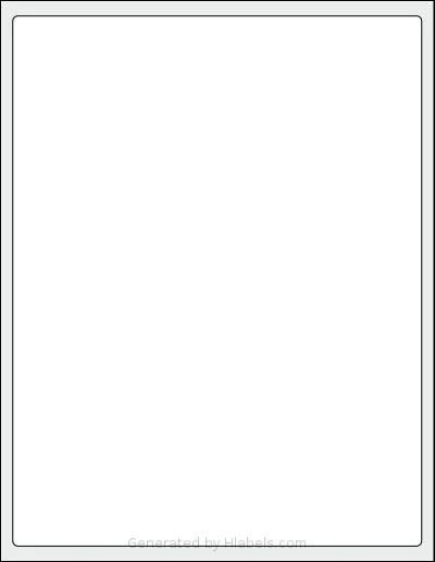 Labelsbythesheet® 0801 template with 1 rectangular 8 x 10.375 inch labels per sheet, on Letter-size adhesive blank label sheets.